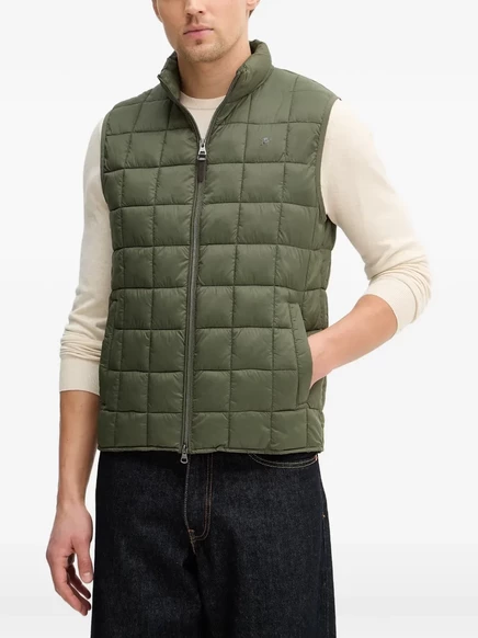 Мужской стеганый жилет Hackett London, зеленый