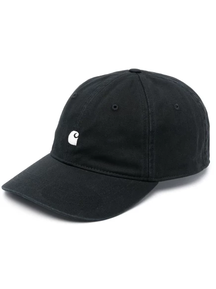 Кепка Carhartt WIP хлопковая с вышитым логотипом, черная