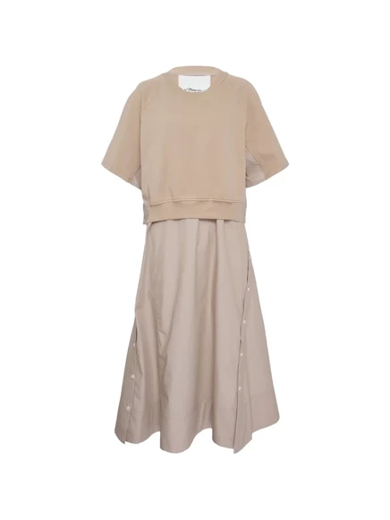 Женское платье 3.1 Phillip Lim с коротким рукавом, бежевое