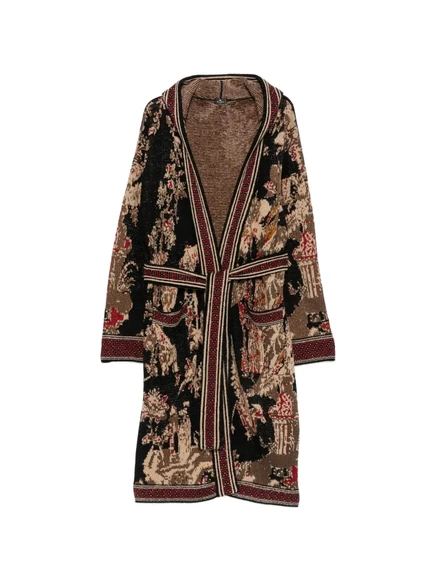 Женское пальто Etro с капюшоном, черное