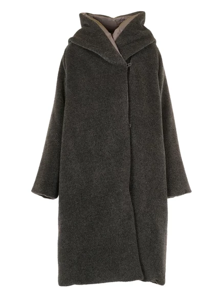 Пальто с капюшоном Max Mara grey