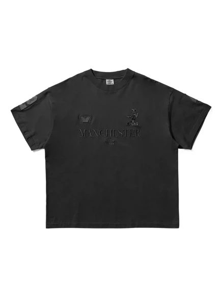 Унисекс футболка Umbro хлопковая с вышивкой, черная