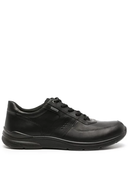 Кроссовки из кожи с тиснением и логотипом ECCO Irving black