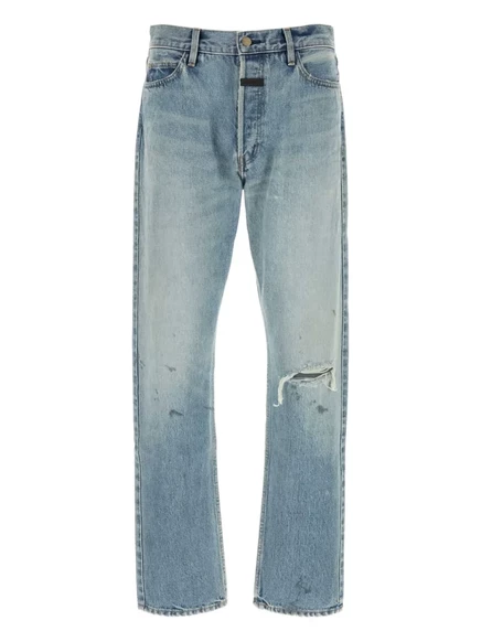 Мужские джинсы Fear of God потертые, светло-голубые