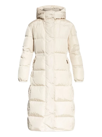 Женское стеганое пальто Moncler Chamer с капюшоном, белое