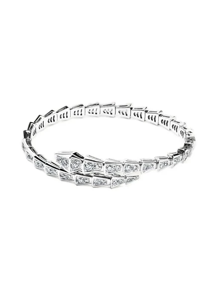 Женский браслет Bvlgari Serpenti Viper 18K, серебристый