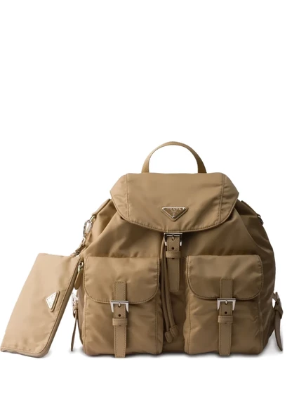 Женский рюкзак Prada Medium Logo, коричневый