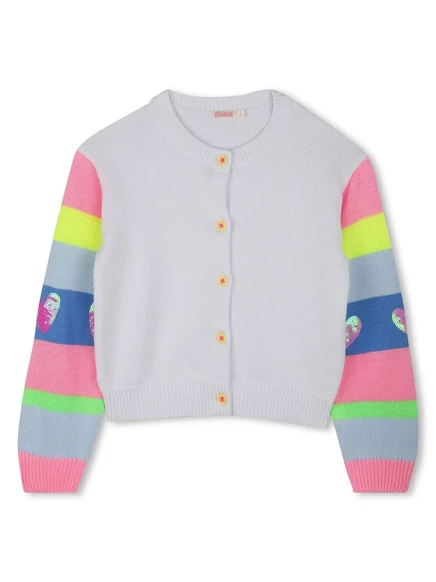 Детский кардиган Billieblush в полоску с пайеткой, белый