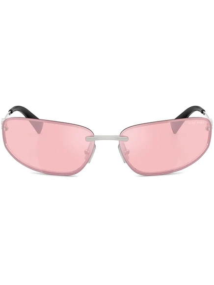 Очки Miu Miu Eyewear с эффектом кошачьего глаза silver
