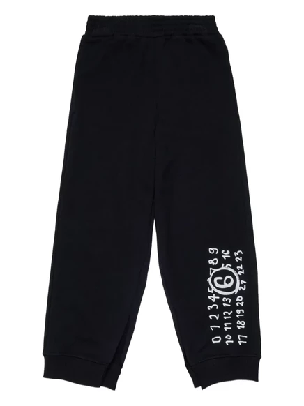 Спортивные брюки MM6 Maison Margiela для детей с рисунком цифр black