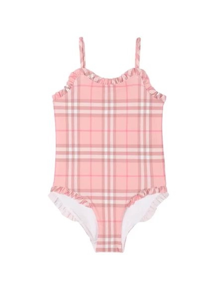 Купальник для девочек Burberry Kids с рюшами, розовый