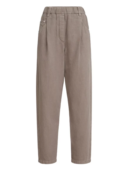 Женские брюки Brunello Cucinelli, коричневые