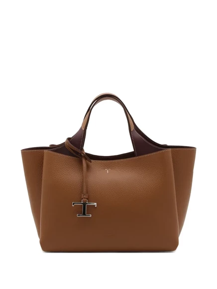 Женская сумка Tod's мини тоут с подвеской, коричневая