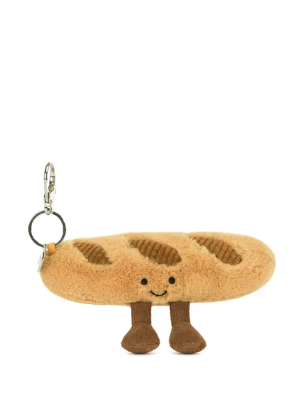 Брелок Jellycat Baguette плюшевый с металлическим кольцом, бежевый