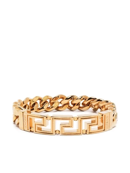 Мужской цепочный браслет Versace Greca, золотистый