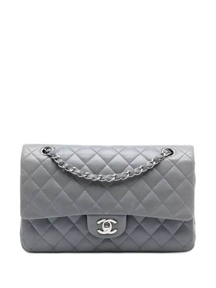 Женская сумка CHANEL Pre-Owned Double Flap, серая