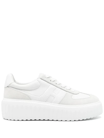 Женские кроссовки Hogan H-Stripes на платформе, белые
