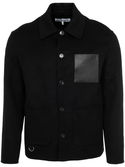 Мужская куртка Loewe Workwear из шерсти и кашемира, черная