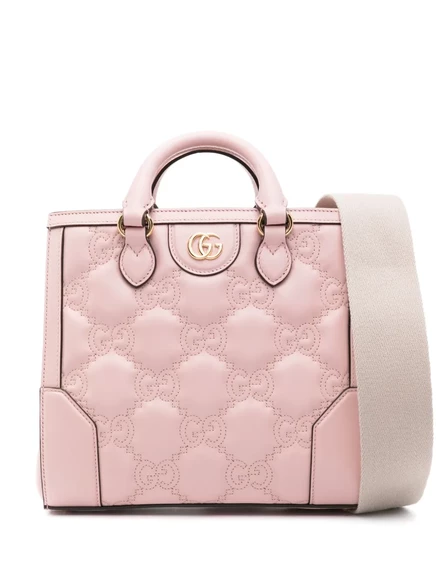Женская сумка Gucci Small GG Matelassé кожаная, розовая