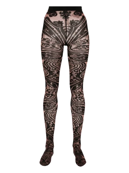 Женские колготки Wolford x ETRO Body Tattoo, коричневые