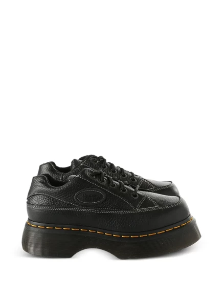 Женские дерби Dr Martens платформенные с контрастной строчкой, черные