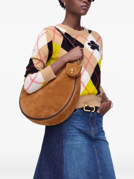 Средняя замшевая сумка Marc Jacobs через плечо brown