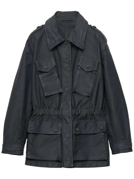 Хлопчатобумажная куртка-сафари от Prada grey