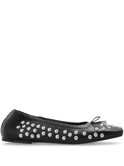 Балетки из кожи золотого гуся  black