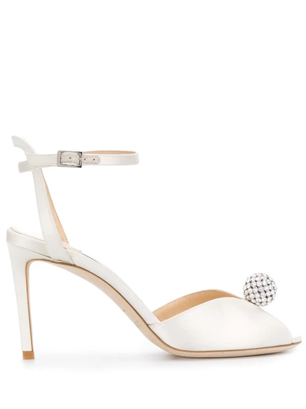 Женские босоножки Jimmy Choo Sacora 85 мм, белые