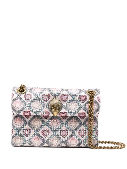 Сумка через плечо Kurt Geiger London mni Kensington, украшенная сердечком