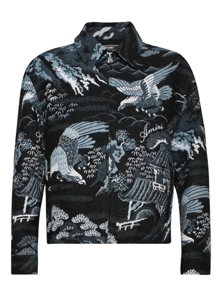Мужская куртка Amiri Crane Tapestry, черная
