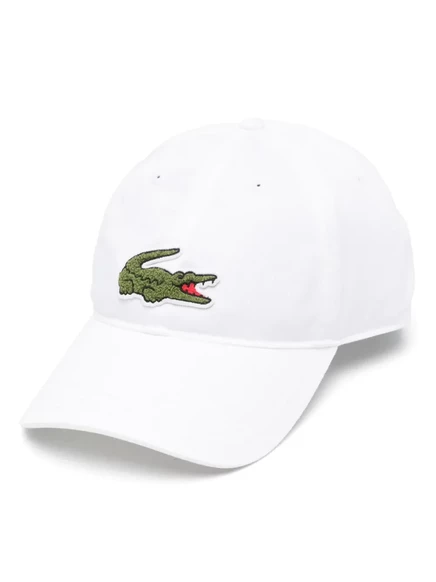 Унисекс кепка Lacoste с нашивкой крокодил, белая
