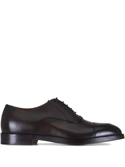 Мужские оксфорды Zegna Torino кожаные, коричневые