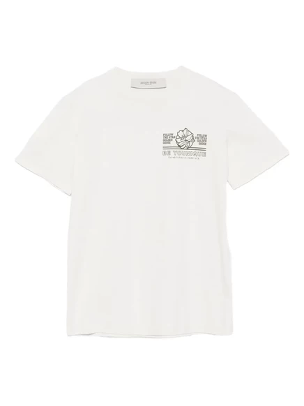 Женская футболка Golden Goose из хлопка, белая
