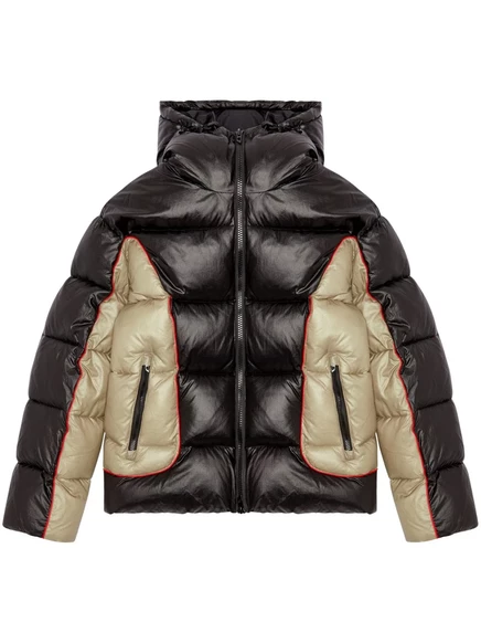 Мужской пуховик Diesel W-Ostend панельный, черный