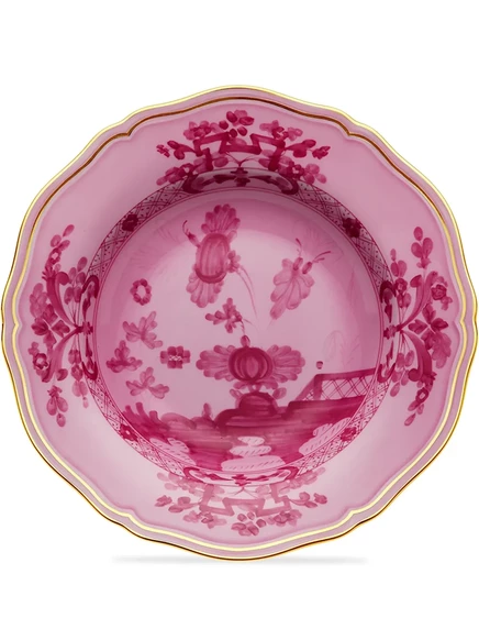 Суповая тарелка Ginori 1735 Oriente Italiano, розовая