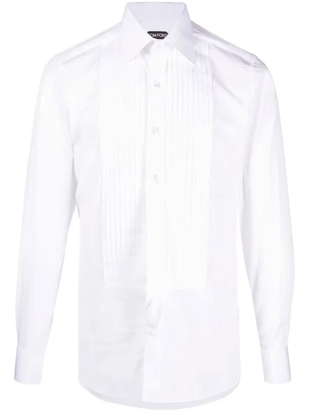 Мужская рубашка Tom Ford с защипами, белая