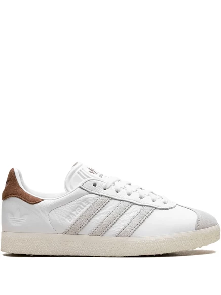 Мужские кроссовки Adidas Gazelle замшевые, белые