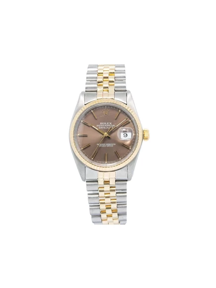 Подержанные часы Rolex Datejust 36 мм, золото, коричневые