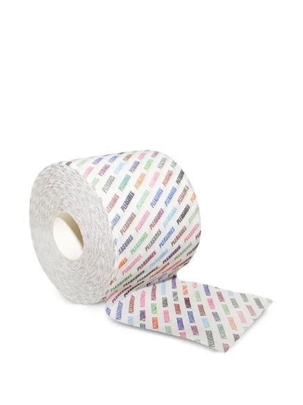 Туалетная бумага Pleasures с разноцветным принтом, белая