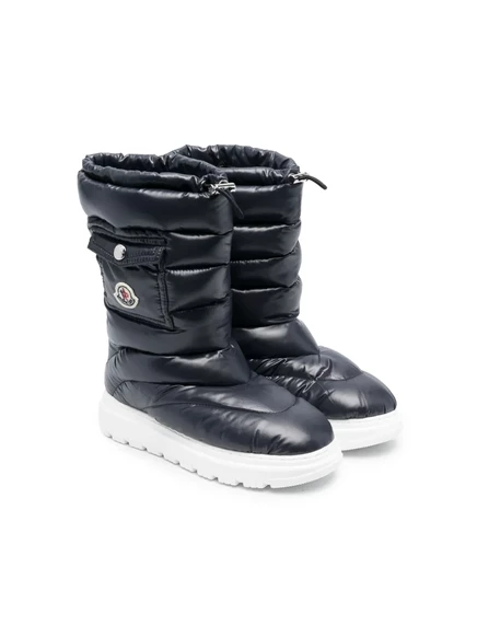 Детские стеганые зимние ботинки Moncler Enfant, синие