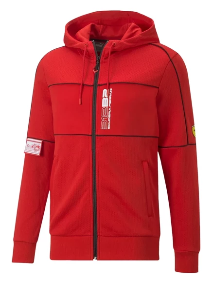 Мужская трековая куртка Puma x Ferrari Race на молнии с капюшоном, красная