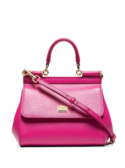 Маленькая сицилийская сумка через плечо от Dolce & Gabbana pink