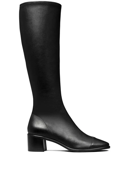 БОТИНОК Tory Burch TORY LEATHER CAP-TOE ВЫСОТОЙ ДО КОЛЕНА 55 ММ 006 - perfect black
