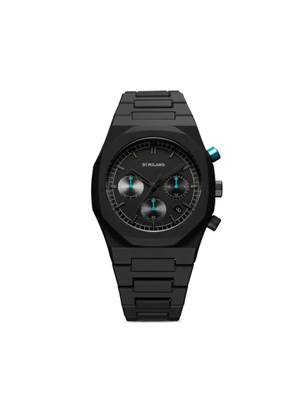 Мужские часы D1 MILANO Polychrono 40.5 мм хронограф, черные