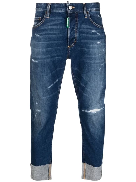 Мужские укороченные джинсы DSquared2, синие