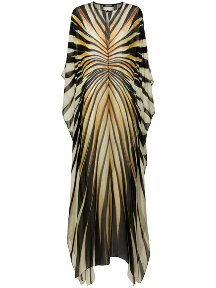 Шелковое платье-кафтан от Roberto Cavalli black