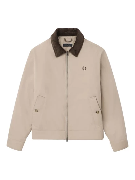 Мужская куртка Fred Perry с вельветовым воротником, бежевая