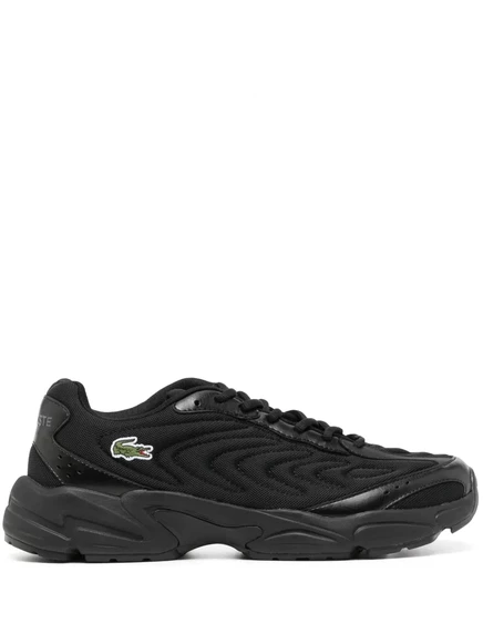 Мужские кроссовки Lacoste Storm 96 2K Lite кожаные с контрастным носком, черные