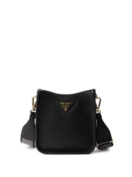 Кожаная сумка через плечо Prada mini black